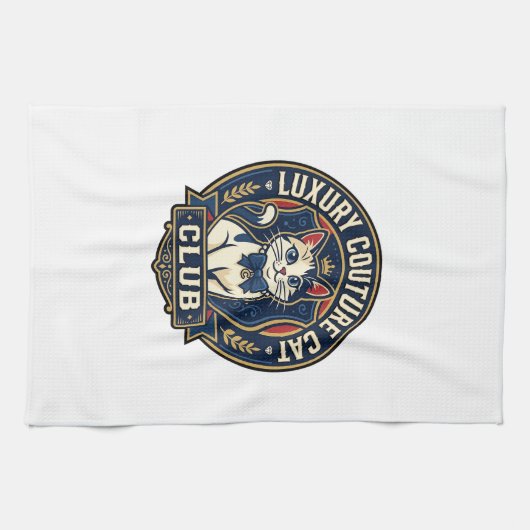 Luxe Couture Kat Kat Moeder Cadeau Idee - Luxe Cou Theedoek (Horizontaal)