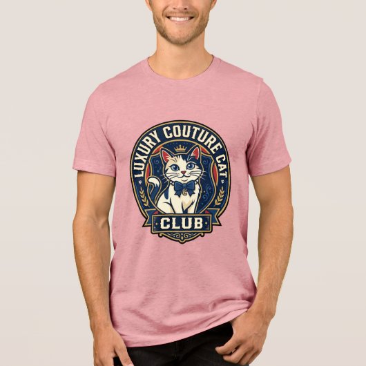 Luxe Couture Kat Kat Moeder Cadeau Idee - Luxe Cou Tri-Blend Shirt (Voorkant)