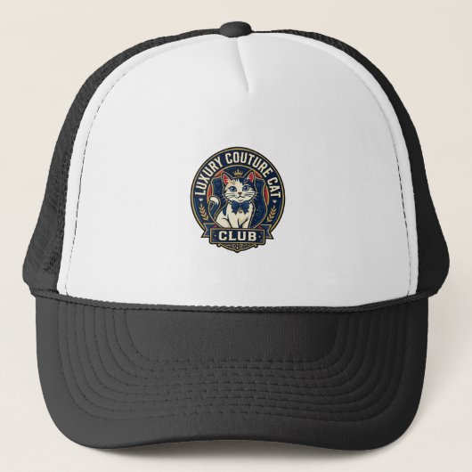 Luxe Couture Kat Kat Moeder Cadeau Idee - Luxe Cou Trucker Pet (Voorkant)