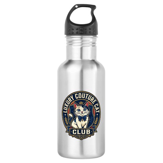 Luxe Couture Kat Kat Moeder Cadeau Idee - Luxe Cou Waterfles (Voorkant)
