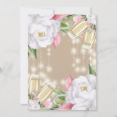 Luxe Cream Champagne Floral 30e Verjaardagsfeest Kaart (Achterkant)