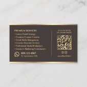 Luxe creatieve marketingbureau Crest Espresso Visitekaartje (Achterkant)