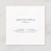 Luxe Creative Modern Minimal Design Plain Vierkante Visitekaartje (Achterkant)