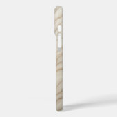 Luxe Crème Beige Marmeren Hoes Elegante Boomstruct (Achterkant / Links)