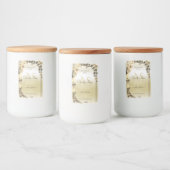 Luxe Crème Gouden Bloem Productlabels Monogram Voedselcontainer Etiket (Flessen)