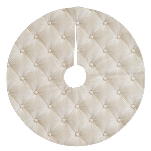 Luxe Crème Kerst Fleece Kerstboom Rok (Voorkant)