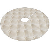 Luxe Crème Kerst Fleece Kerstboom Rok (Gekanteld)