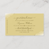 Luxe Crème met Gouden Decor Diamanten en Monogram Visitekaartje (Achterkant)