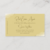 Luxe Crème met Gouden Decor Sparkle Diamonds Glam Visitekaartje (Achterkant)