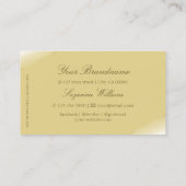 Luxe crème met gouden mousserende diamanten visitekaartje (Achterkant)