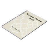 Luxe Crème Witte Textuur Notitieboek (Linkerzijde)