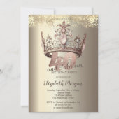 Luxe Crown Gold Confetti 40ste verjaardag Kaart (Voorkant)