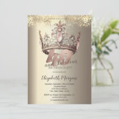 Luxe Crown Gold Confetti 40ste verjaardag Kaart (Staand voorkant)