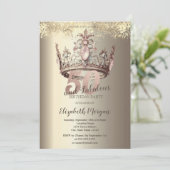 Luxe Crown Gold Confetti 50ste verjaardag Kaart (Staand voorkant)
