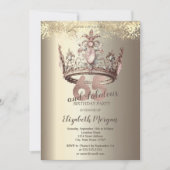 Luxe Crown Gold Confetti 65e verjaardag Kaart (Voorkant)