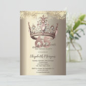 Luxe Crown Gold Confetti 65e verjaardag Kaart (Staand voorkant)
