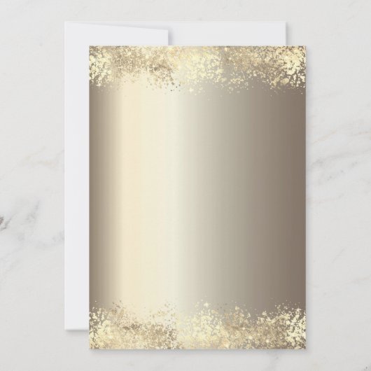 Luxe Crown Gold Confetti 65e verjaardag Kaart (Achterkant)