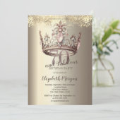 Luxe Crown Gold Confetti 70ste verjaardag Kaart (Staand voorkant)