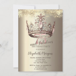 Luxe Crown Gold Confetti 75e verjaardag Kaart
