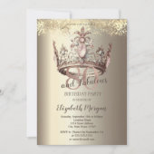 Luxe Crown Gold Confetti 80ste verjaardag Kaart (Voorkant)