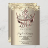 Luxe Crown Gold Confetti 80ste verjaardag Kaart (Voorkant / Achterkant)