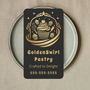 Luxe Cupcake Thuisbakkery Aangepaste Banketbakker Visitekaartje