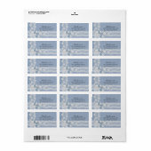 Luxe Daisy Lace Blue Burlap Adreslabel Etiket (Full Sheet)