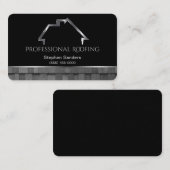 Luxe dakpannen bouw Silver Black Visitekaartje (Voorkant / Achterkant)