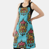 Luxe Damasbloem naadloos. Floral Vint Schort (Insitu)