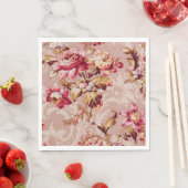 Luxe Damascus-roze florale partij Servet (Insitu)