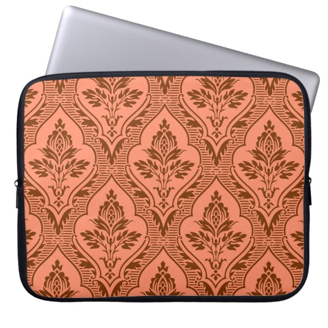 Luxe  Damask naadloze textuur Laptop Sleeve (Voorkant)