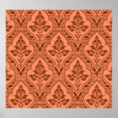 Luxe  Damask naadloze textuur Poster (Voorkant)