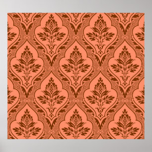 Luxe  Damask naadloze textuur Poster