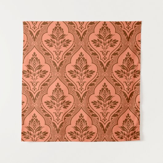 Luxe Damask naadloze textuur Wandkleed (Voorkant)