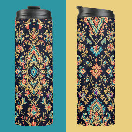 Luxe  Damaskpatroon met bloemenmotieven Thermosbeker