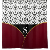 Luxe damast douchegordijn (Voorkant)