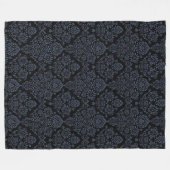 Luxe damastpatroon fleece deken (Voorkant (Horizontaal))