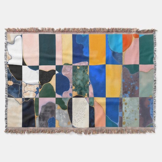 Luxe dambordgordijn deken (Voorkant)