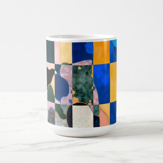 Luxe dambordgordijn koffiemok (Center)