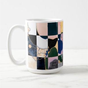 Luxe dambordgordijn koffiemok