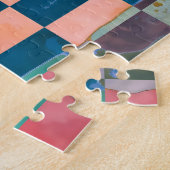 Luxe dambordgordijn legpuzzel (Zijkant)