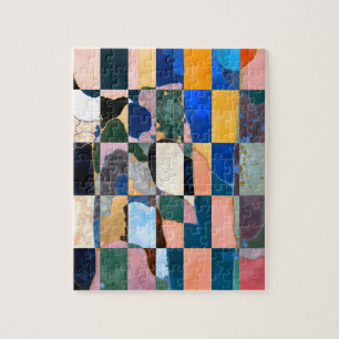 Luxe dambordgordijn legpuzzel