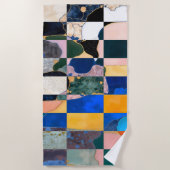 Luxe dambordgordijn strandlaken (Voorkant)