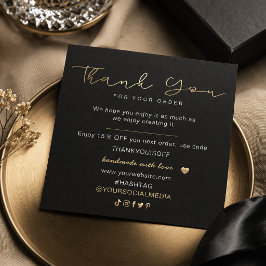 Luxe Dank Je Wel Elegant Zwart en Goud
