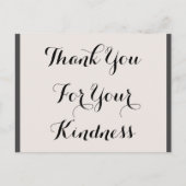 Luxe "Dank u voor uw vriendelijkheid" briefkaart (Voorkant)