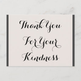 Luxe "Dank u voor uw vriendelijkheid" briefkaart