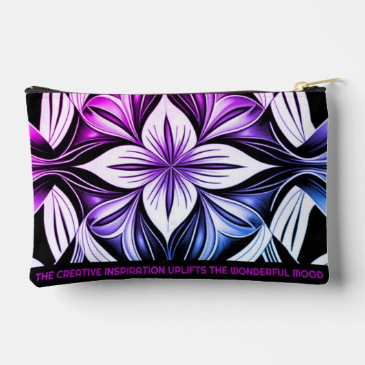Luxe Deco Zwart Magenta Wit Etui (Achterkant)