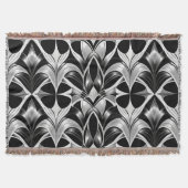 Luxe Deco Zwart & Wit Deken (Voorkant)