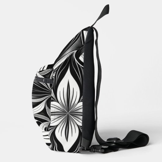 Luxe Deco Zwart & Wit Sling Bag (Rechts)