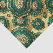 Luxe Decoupage | Bosgroen + Gouden Agate Geode Tissuepapier (Detail)